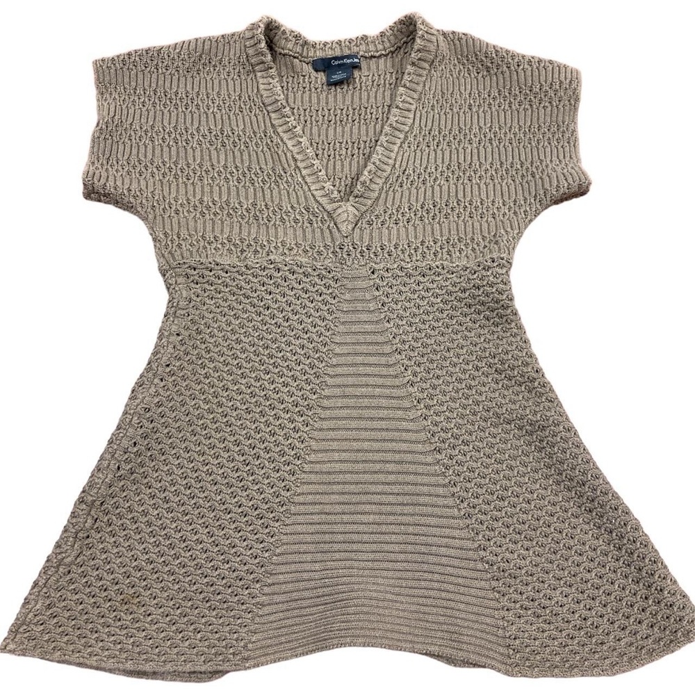 Calvin Klein Jeans Beige Knit Blouse